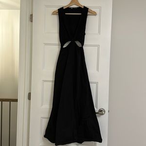 Zara midi cutout black dress